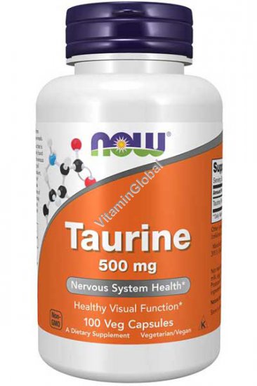 Таурин 500 мг 100 растительных капсул - Now Foods