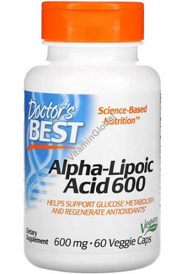 Альфа липоевая кислота 600 мг 60 растительных капсул - Doctor\'s Best