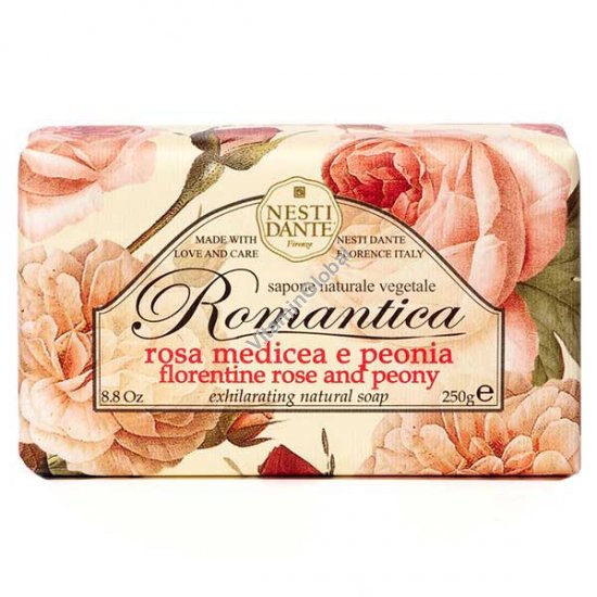 Натуральное мыло "Флорентийская роза и пион" серии "Романтика" 250 гр - Нести Данте