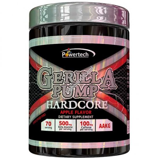 Gerilla Pump - предтренировочный комплекс с яблочным вкусом, 210 г - PowerTech
