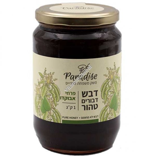 Натуральный пчелиный мед из нектара цветов авокадо 1 кг - пасека Paradise
