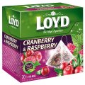 Фруктовый чай с малиной и клюквой 20 фильтр-пакетиков пирамид - Loyd