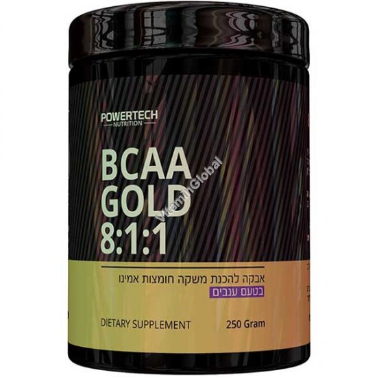 Аминокислотный комплекс BCAA Gold 8:1:1 с виноградным вкусом, 250 г - PowerTech Nutrition