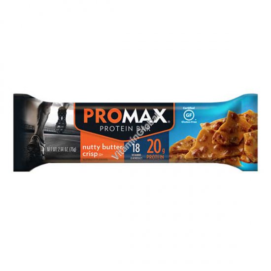 Протеиновый батончик с хрустящей корочкой из орехового масла 75 грамм - Promax