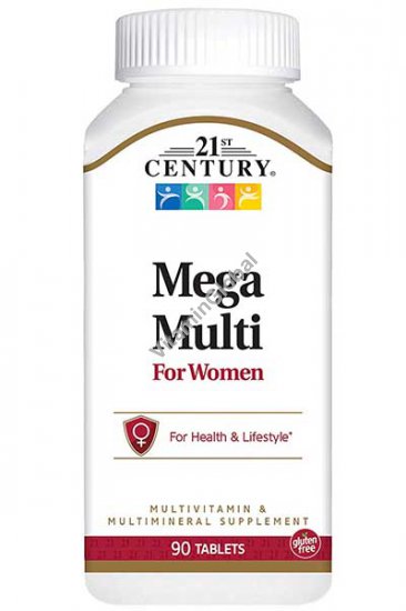 Мультивитамин для женщин "Mega Multi" 90 таблеток - 21st Century