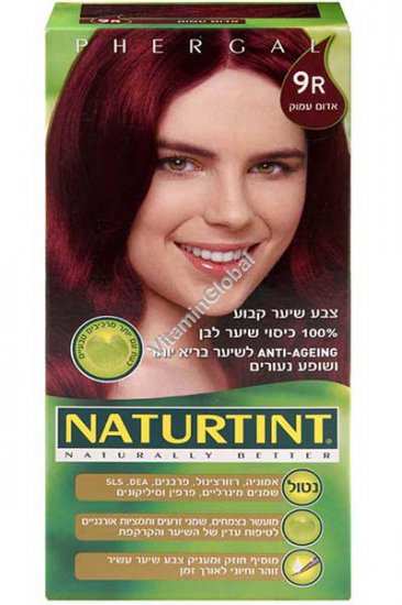 Стойкая краска для волос, цвет глубокий красный 9R - Натуртинт