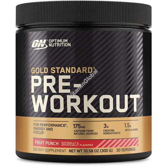 Предтренировочная добавка Gold Standard Pre-Workout с фруктовым вкусом 300g - Optimum Nutrition