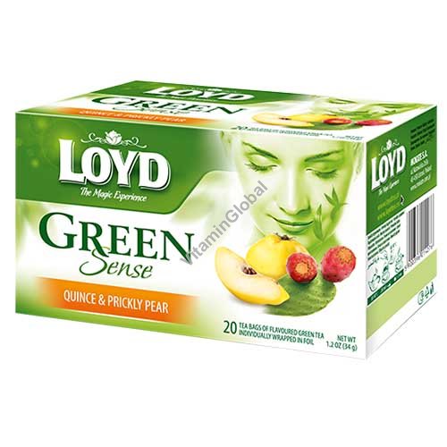 Зеленый чай с айвой и опунцией 20 фильтр-пакетиков - Loyd