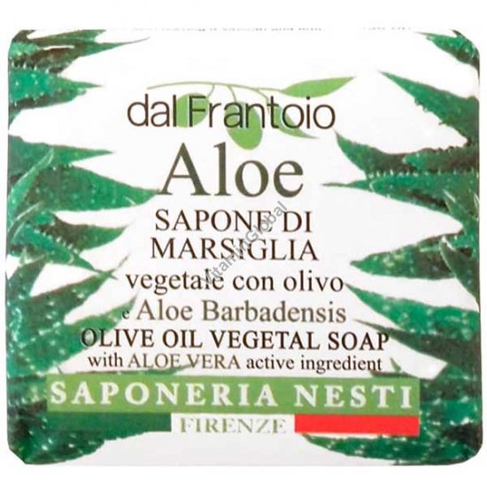 Растительное мыло из оливкового масла и экстракта алоэ 100 гр - Нести Данте