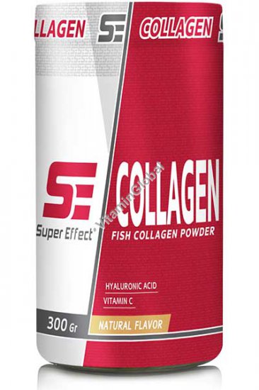 Рыбный коллаген пептид с гиалуроновой кислотой и витамином С 300 гр - Super Effect