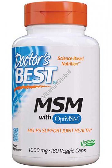 MSM для уменьшения болей в суставах 1000 мг. 180 капсул - Doctor\'s Best