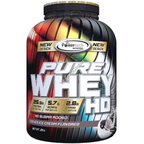 Сывороточнай протеиновый порошок Pure Whey HD со вкусом печенья, 2.0 кг - PowerTech Nutrition.