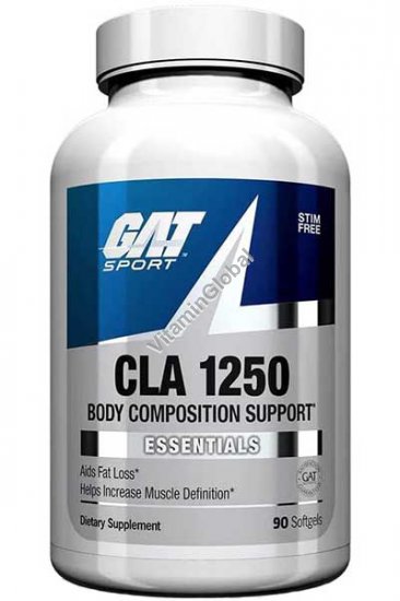 CLA 1250 конъюгированная линолевая кислота 90 мягких капсул - GAT Sport
