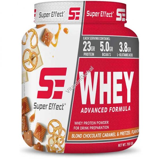 Сывороточный протеин вкус блонд шоколад, карамель и крендельки 700 г - Супер Эффект