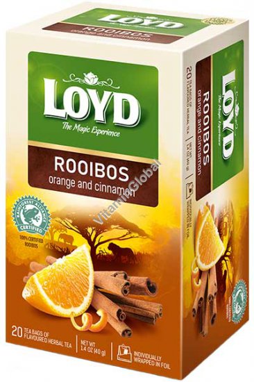 Ройбос с апельсином и корицей 20 фильтр-пакетиков - Loyd
