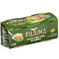 Кусочки светлого тунца в оливковом масле, упаковка 560 г (4 баночки по 140 г) - FilTuna