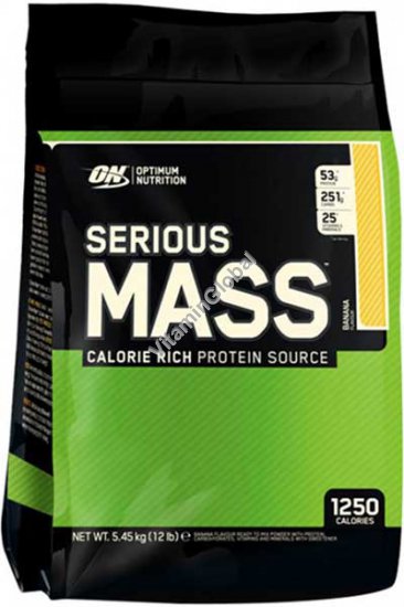 Гейнер Serious Mass банановый вкус 5.45 кг - Optimum Nutrition