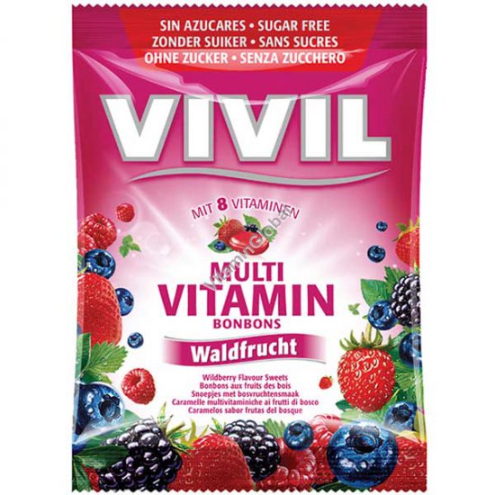 Леденцы без сахара со вкусом лесных ягод и витаминами 60 г - Vivil