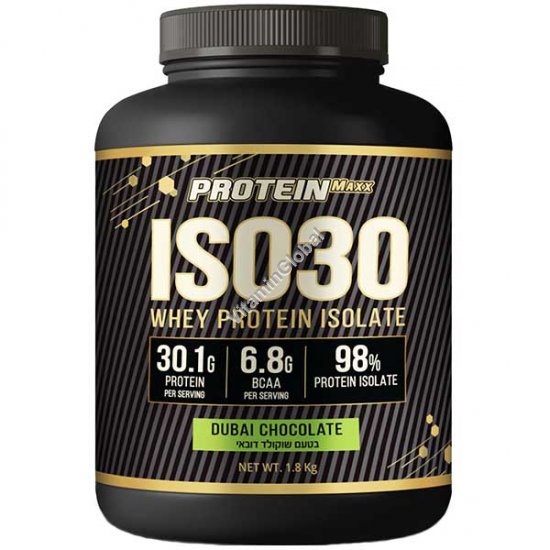 ISO 30 - изолят сывороточного протеина, вкус дубайского шоколада, 1.8 кг - Protein Maxx