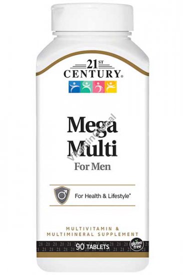 Мультивитамин для мужчин "Mega Multi" 90 таблеток - 21st Century