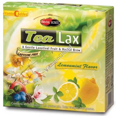 Чай от запоров Тилакс со вкусом лимона и мяты 40 фильтр-пакетиков - Oriental Secrets