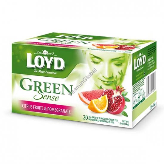 Зеленый чай с цитрусовыми и гранатом 20 фильтр-пакетиков - Loyd