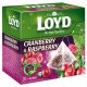Фруктовый чай с малиной и клюквой 20 фильтр-пакетиков пирамид - Loyd