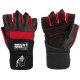 Перчатки для бодибилдинга "Далас" с фиксатором запястья (черно-красные, размер M) - Gorilla Wear