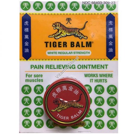 Тигровый бальзам белый - обезболивающая мазь 4 гр - Tiger Balm