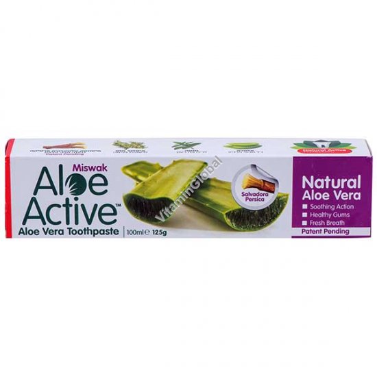 Натуральная зубная паста с алоэ вера и мисвак 100 мл - Aloe Active