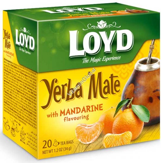 Чай Герба Мате с мандарином 20 фильтр-пакетиков пирамид - Loyd