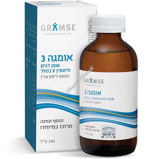 Омега-3 рыбий жир в жидком виде 240 мл - Gramse