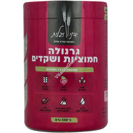 Гранола с клюквой и миндалем, без добавления сахара, 330 г - Дани и Галит