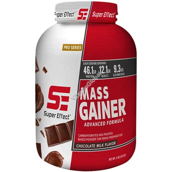 Масс гейнер - формула для эффективного набора массы, вкус молочнный шоколад 4 кг - Super Effect