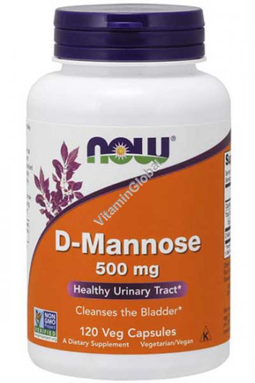 D-Mannose 500 мг 120 вегетарианских капсул - Now Foods