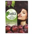 Краска для волос на основе порошка хны, сливовый цвет 3.16, 60 г (6 пакетиков по 10 г) - Vatika
