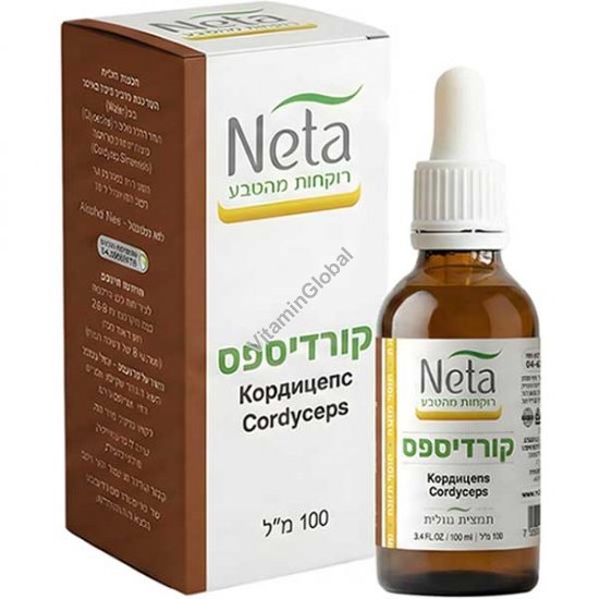 Кордисепс жидкий экстракт, без алкоголя, 100 мл - Нета