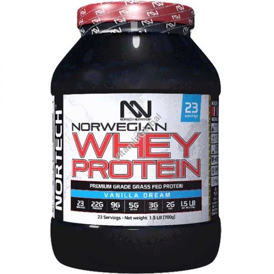 Норвежский сывороточный протеин с ванильным вкусом 700 г - Nortech Nutrition