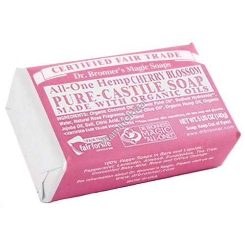 Натуральное мыло вишневое цветение 140 г - Dr. Bronner