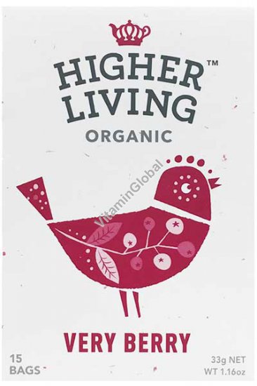 Органический фруктовый чай Very Berry 15 фильтр-пакетов - Higher Living