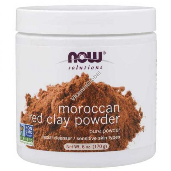 Марокканская красная глина в порошке 170 гр - Now Foods