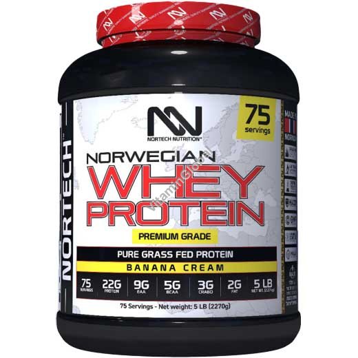 Норвежский сывороточный протеин, вкус банана 2.27 kг - Nortech Nutrition