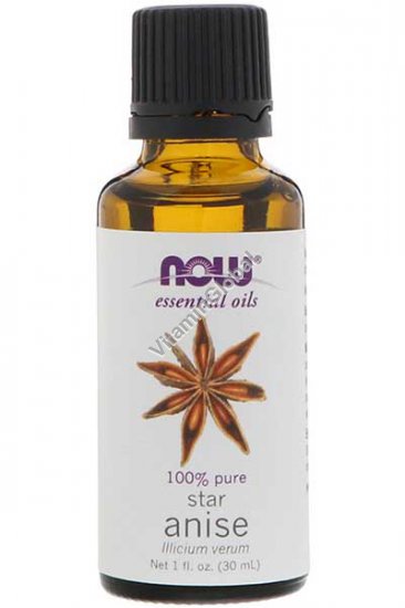 Масло аниса 100% 30 мл - Now Essential Oils
