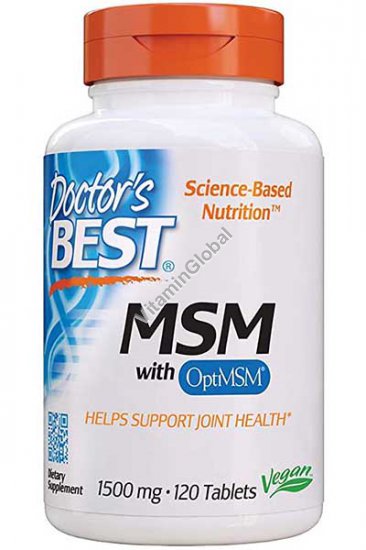 MSM для уменьшения болей в суставах 1500 мг. 120 таб - Doctor\'s Best